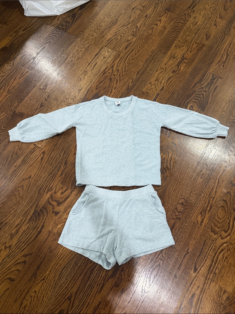Cozy Light Blue Cabi Set - Knit Top & Shorts